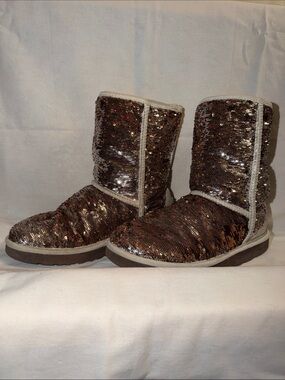 UGG Sequin Mid-Calf Winter Boots in Brown